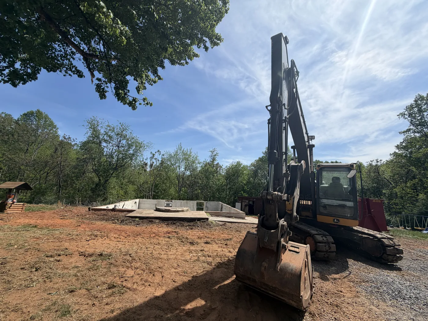 Cleared and graded residential lot ready for new construction in Goodview