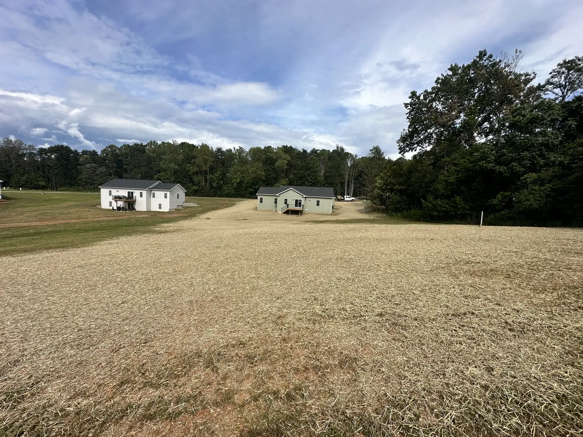Tunstall's equipment performing yard grading in the Roanoke region